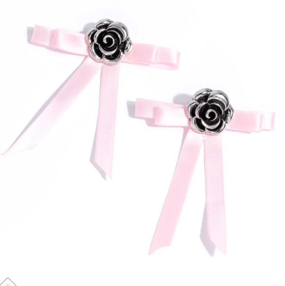 "Coquettish Candidate" Pink Fashion Fix Post Earrings. Vintage - Picture 1 of 3